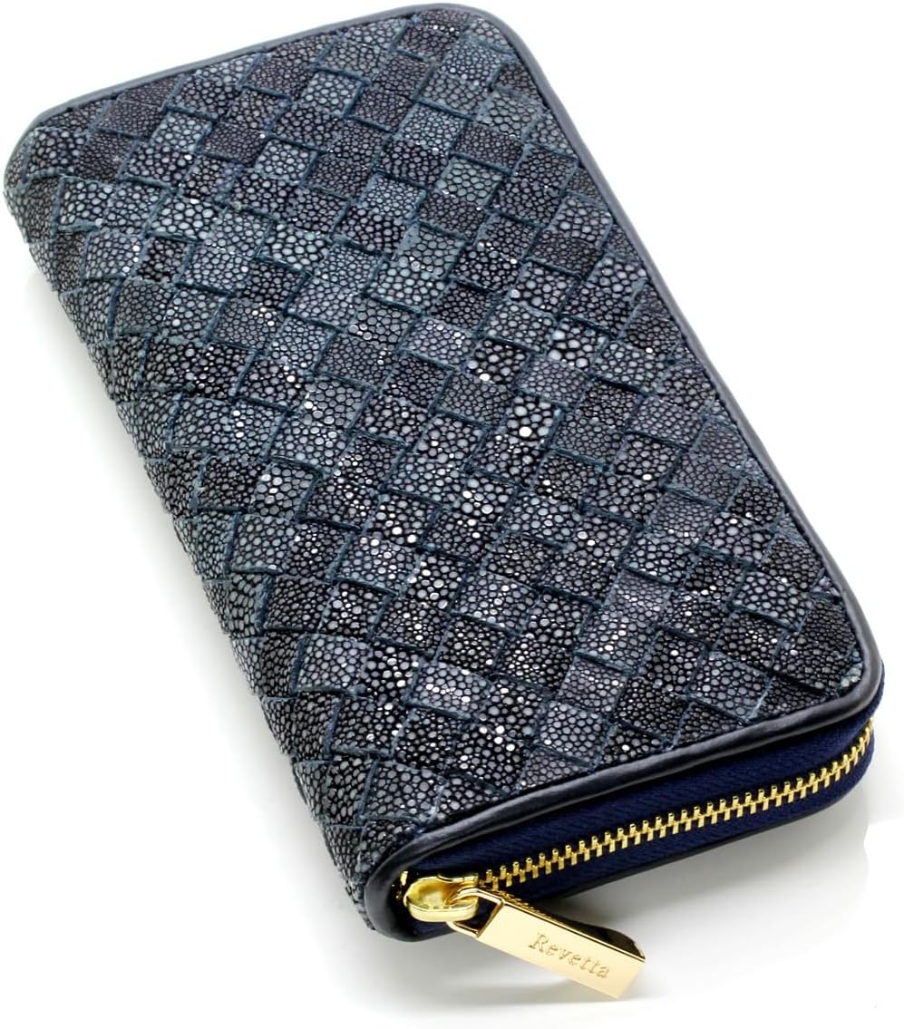 希少 ボッテガヴェネタ スティングレイ エイ革 ラウンドファスナー 黒 希少 ボッテガヴェネタ スティングレイ エイ革 ラウンドファスナー 黒